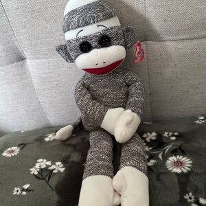 Ty Babies Sock Monkey Plush